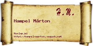 Hampel Márton névjegykártya