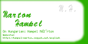 marton hampel business card